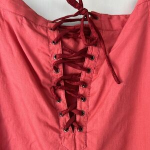 Light weight Bustle tie back at the waist skirt ruffle rosettes 2 tone Cordillia